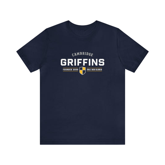 Cambridge Griffins Shield Navy Tee—Adult